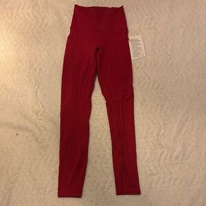 Lululemon Athletica Red High-Waisted Leggings